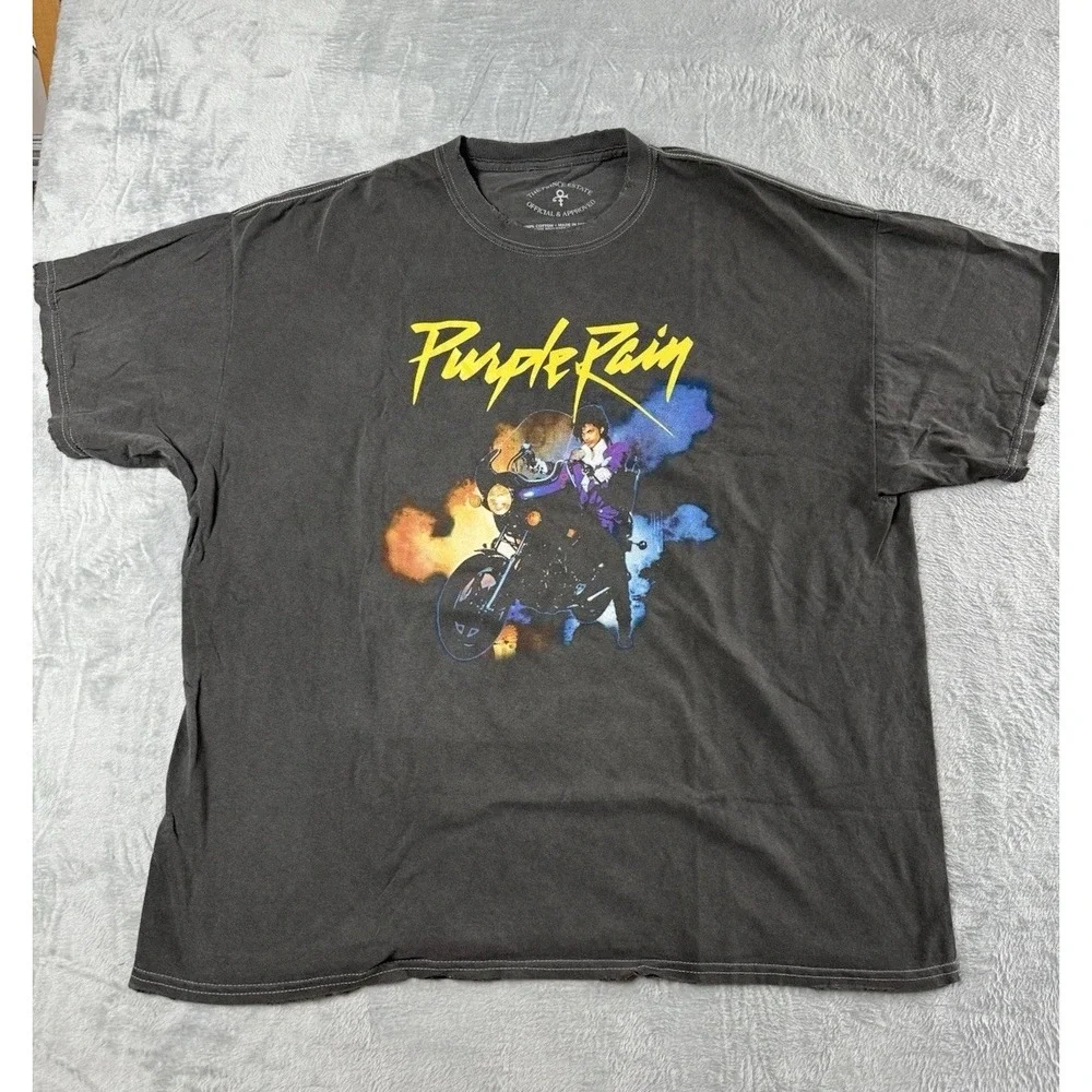 Prince Purple Rain Official Licensed T Shirt Mens XL Black Graphic Band Tee